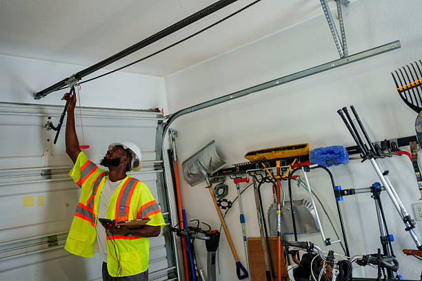 Professional Garage Door Panel Replacement technician working in Tichigan, WI